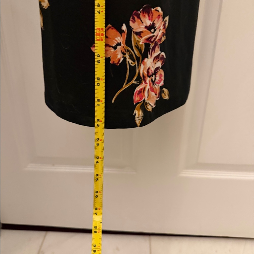 Whimsigoth Boho Nine Britton Black Floral Maxi Dress M Strappy Criss Cross - Picture 4 of 11